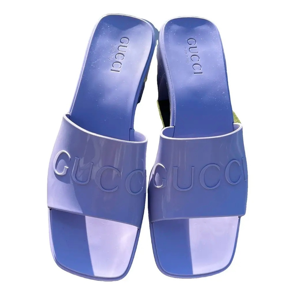 Gucci Women's Purple Rubber Slides
